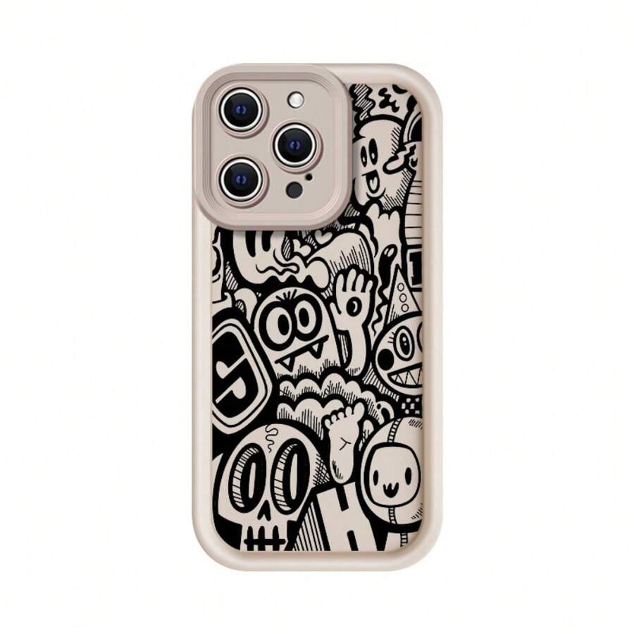 Compatible con iPhone 16/15/14/13/12/11 Pro, este estuche de teléfono presenta un patrón premium increíblemente creativo. Muestra una mezcla de personajes de garabatos caprichosos, desde monstruos juguetones hasta calaveras peculiares, creando una vibra dinámica y llena de arte. Simple pero con un toque elegantemente audaz, le da a su teléfono un gusto único y con imaginación directamente en la mano. Fabricado con material TPU de alta calidad, ofrece un excelente rendimiento resistente a los arañazos y antideslizante, brindando a su teléfono una sensación segura y antideslizante. Y es compatible con la carga inalámbrica sin problemas, cumpliendo con sus necesidades prácticas diarias con un toque del encanto del arte del garabato.