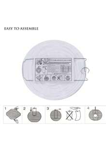 18PCS Mix Sizes White Round Chinese Paper Lanterns Assortment For Wedding Party Festival Decoration And DIY Painting Props