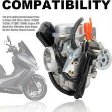 PowerMotor PD24J Carburetor For 4-Stroke GY6 125cc 150cc ATV Go Karts Scooter Mopeds QMJ_QMI157 QMJ_QMI152 - Manifold Intake Diameter 24mm PD24J Carb - Carburetor Kit 02 - View 5