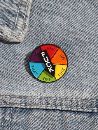 1pc Unique Emotion Mood Dial Switch Adjustable Metal Brooch, Creative Enamel Pin Lapel Badge For Campus, Daily Life, Social Occasions, Suitable For Men And Women