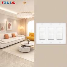 CILIA CILIA 1/5pcs Pure White/Black Wall Plate Outlet Switch Cover, Plug Covers For Electrical Outlets, Unbreakable Polycarbonate Thermoplastic, For Bedroom Accessories Home Decor