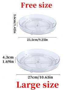 1 件旋转厨房储物架，Slouchy Susan 转盘收纳架，适用于厨房台面、冰箱、橱柜、食品储藏室、厨房储物和整理、餐桌装饰、节日礼物 - 無色 - 查看 4