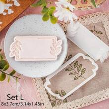 Leaf Pattern Cookie Cutter DIY Birthday Fondant Biscuit Mold Baby Shower Party Cookies Embossing Mould Dessert DIY Decor Tools Wedding Party Birthday Cake Mold
