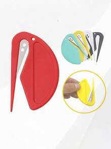 1pc/5pcs Utility Knives, X-Acto Knives, Small Courier Knives, Mini Unboxing Knives, Student Paper Cutting Knives, Letter Opener Knives, Portable Pocket Knives, Rubber Band Remover Hooks. Back To School Stationery Knives.