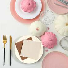 10/20/40pcs,Brown Theme Birthday Party Paper Plates,Napkins For Boho BabyShower Party Supplies 7" Brown Gradient Color Round Birthday Party Disposable Plates For Farmhouse Wedding Party Decorations - Multicolor - View 9