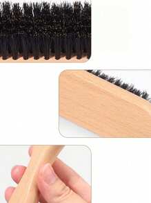 فرشاة شعر ولحية من النايلون والخشب قطعة واحدة - فرشاة تصفيف شعر احترافية خالية من العطور، مناسبة للمحترفين لإدارة الشعر السميك والرقيق، مشط خشبي، فرشاة شعر، فرشاة خشبية، فرشاة تصفيف الشعر، فرشاة فك التشابك، فرشاة تجعيد، فرشاة تمليس، أداة تصفيف شعر أساسية مثالية للسفر، مجموعة فرشاة شعر، مشط شعر، مشط للتجعيد، فرشاة فك التشابك، فرشاة شعر للنساء، شعر، سفر، منتجات شعر، أدوات شعر، أشياء شعر، حلاق، ملحقات حلاق، صالون حلاقة، معدات تصفيف الشعر