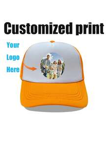 1 Stück einfarbige Baseballkappe aus Polyester, Schwammschirmmütze für den täglichen Gebrauch, Sport, Reisen, Werbung, Truckerart, individuell bedruckbar, geeignet für Lässig und Veranstaltungen - A - Übersicht 4