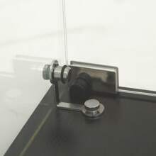 KatFash Glass Display Case, 2-Layer Glass And Wooden Display Case, Collector's Display Case, Display Cabinet, 1 Door With Light And Lock, Glass Display Case Standing For Living Room, Bedroom, Office, Black, Glass Stand Shelf - 黑色 - 查看 7