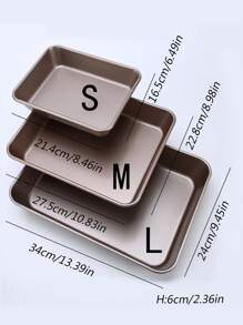 1 pieza Molde rectangular vintage para tartas, bandeja para hornear de acero al carbono antiadherente grueso, molde para hornear poco profundo de 9/11/13 pulgadas, molde para hornear multifuncional para tartas y pasteles