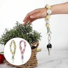 2 PCS Keychain, Handmade Wristlet Keychain For Women, Wrist Lanyard For Keys Keychain For Car Keys - Color B_ - View 3