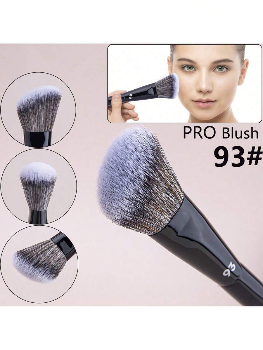 1 件 93 奶油腮红斜角腮红化妆刷，液体腮红化妆工具