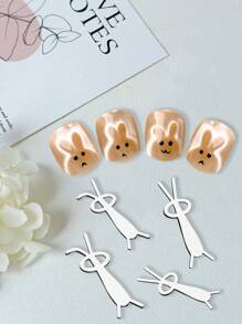 4pcs/Set Cute Cat'S Eye Nail Art Shaping Tools, Rabbit Shape Cat Eye Magnet Set-Can Make Cute Shapes Such As Rabbits And Pandas For Gel Polish No Scent Magnet Stick For Cat Eye Polish Effects Nail Art Tools And Accessories, Suitable For Pet Lovers And Creative Nail Designs, Cute Nail Art Supplies, Lively Designs, User-Friendly Functions Friend Gifts, Female Gifts, School, Nail Art Cat Eye Magnets