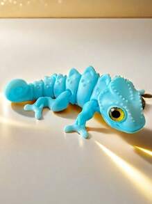 1pc 3D Printed Realistic Eyes Rainbow Chameleon Changing Color Model - Perfect Gift For Friends And Family - Art Desktop Decor - Flexible Limbs - Suitable For Party And Outdoor Display - Fish Tank Decor, Gift For Christmas, Valentine's Day (Eye Color Random),3d Printed,3d Printed Animals,