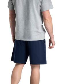 Men's  Cotton Shorts With Pockets (S-4XL) - Paket 2 - Biru Laut - View 4