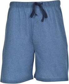 Hombres, 2 unidades de pantalones cortos de algodón para dormir, 5 pulgadas de entrepierna, cómodos y transpirables, colores surtidos - Azul jaspeado/azul marino brillante - Ver 8