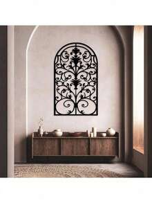 1pc Ornate Metal Window Frame & Arch Wall Sculpture - Rustic Baroque Style Gothic Decor For Living Room, Creates Stunning Cathedral-Inspired Accent Wall,Suitable For Modern Home Decor, Home Decoration, Room Decor, Bedroom Decor - Nhiều màu - Xem 6