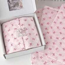 30 Sheets Pink Bow Tissue Paper, Cute Bowknot Printed Gift Wrap Tissue Paper Decorative Art Paper For Mother's Day Gift Packing Coquette Birthday Wedding Party DIY Crafts