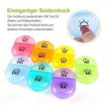 Weekly Pill Organizer 2 Times A Day, AM PM Pill Box 7 Day With One-Side Large Opening Design For Easy Filling, Portable Travel Pill Case For Medication, Vitamins, Fish Oils, Supplements