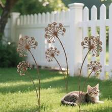3 Metal Dandelion Floor Ornaments, Creative Design Decorations For Garden Lawn, Perfect For Outdoor Families, Gardens, Porches And Farmhouses - Perfect Family Gifts, Landscape Ornaments And Scene Decoration Prop