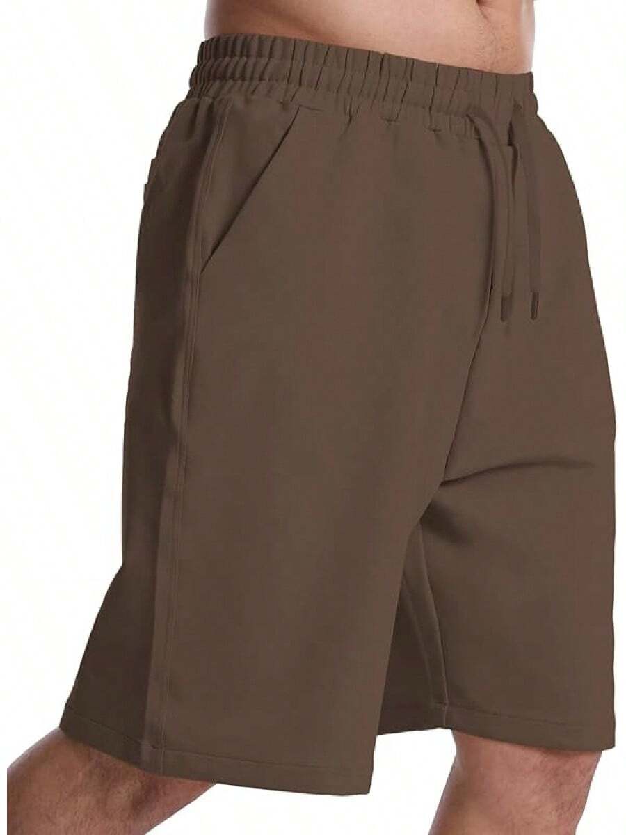 VN-Men's Plus Size ShortsVN-Men's Plus Size Shortsn's Lounge Shorts With P Poets Loose-Fit Jeey Shorts Running,Workout,Tining, Basketbashorts Menshorts Men - Brown - View 1