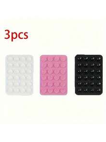 3 pièces Support de téléphone en silicone à double face avec ventouse, poignée de téléphone antidérapante et adhésive, accessoire de smartphone mains libres multifonctionnel, support pour tablette et vidéo portable, compatible sans batterie avec , téléphone Android, cadeau pour anniversaire, famille, amis, support de téléphone, accessoires de téléphone - Multicolore - Voir 11