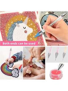 1 Set Professional Diamond Painting Kit - Wax-Free, Self-Adhesive, Double-Pointed, No Clay Design, With Diamond Accessories - 5D DIY Painting, Cross Stitch And Handcraft Hobbyist's Ideal Choice - Multicolor - View 5