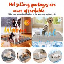 1pc Non-Electric Pet Heating Pad (No Heating Function), Insulation Dog Bed Mat, Cat Bed Mat, Insulation Pet Dog Pad, Pet Cat Bed, Pet Blanket, Suitable For Pet Cats And Dogs Indoor/Outdoor Activities In Winter, Washable Anti-Slip Dog/Cat Bed Pad (Grey)