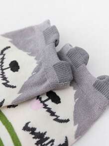 5 pares de calcetines de media caña para mujer con patrones de perros de dibujos animados, resistentes al olor, que absorben la humedad, suaves y cómodos, adecuados para deportes al aire libre/fiestas y uso diario. Calcetines cortos transpirables con lindos patrones de perros de dibujos animados.