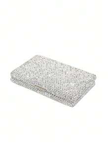 1PC ,Luxury Rhinestone Encrusted Credit Card Holder, Card Case, And Business Card Case For Men And Women. Compact Design, Easy To Carry. Holds Business Cards, ATM Cards, And Cash. Perfect For Business, Travel, And Daily Use. An Ideal Gift For Holidays.