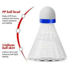 12pcs/6pcs/3pcs - Durable Nylon And Lightweight, Colorful And Easy To Track Shuttlecocks, Sturdy Structure, Classic Design, Suitable For Badminton Court/Yard/Square/School/Training Ground/Outdoor Camping, Enhance Gaming Experience, Multi-Person Sports, Multiple Specifications Available. Suitable For Outdoor And Indoor Sports, Badminton Set