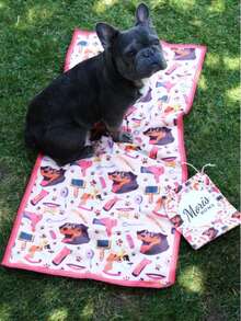 Made In Turkey – Pet Drying Towel Set For Cats & Dogs – 50x100 Cm Towel + 20x23 Cm Glove – Super Absorbent Microfiber – Quick-Dry & Gentle – 2 Pieces - White - View 2