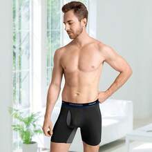 IGOLUMON Boxer Hombre 6 Piezas Calzones De Hombre Transpirables Boxer Hombre Bambu Ropa Interior Hombre Boxer Deportivos Hombre con Bragueta - 2*N 1*azur N 1*gris N 1*azul marino N 1*dátil N - Ver 7