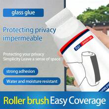 磨砂玻璃粘合膜 - 速干隐私保护膜，适用于窗户 - 瞬间哑光胶，防水