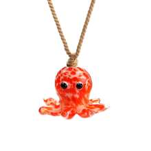 1pc Ocean Style Multicolor Knotted Small Fish, Starfish, Shell Pendant Necklace, Suitable For Everyday Wear And Holiday Gift