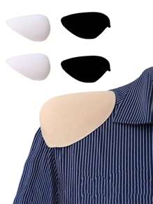 Almohadillas para hombros autoadhesivas de esponja, realzadores de hombros, almohadillas para hombros de esponja sin costuras, almohadillas para hombros envueltas en tela de punto, almohadillas de repuesto duraderas para trajes, vestidos y prendas, hombros de blazer, traje, camiseta