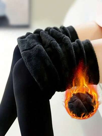 1 คู่ 200 กรัม ถุงน่องผู้หญิงสีพื้น ของขวัญวันหยุดฤดูหนาว, สบาย