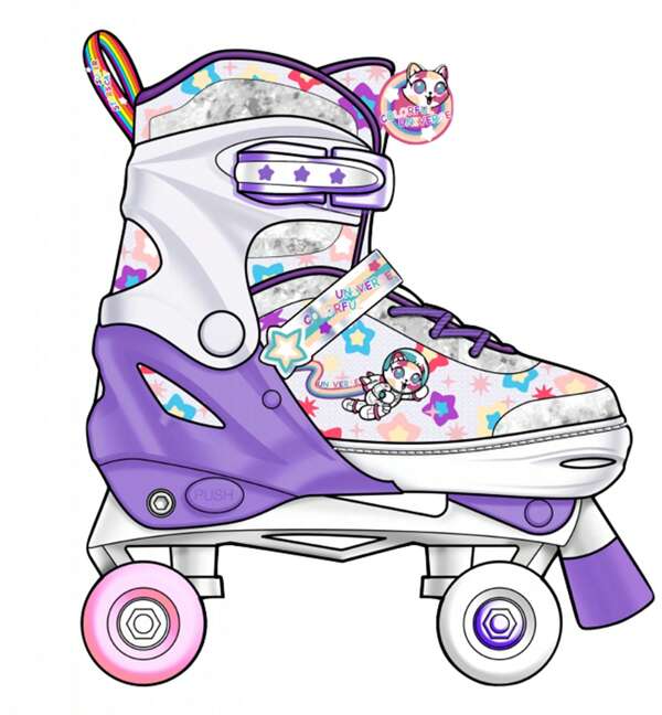 TWFJEL Rollschuhe Kinder, Rollschuhe für Mädchen, Jungen und Anfänger, Verstellbar Rollerskates mit Leuchtenden Rollen für Weihnachts und Geburtstags Geschenke