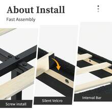 Upholstered Platform Bed Frame With Headboard, Boucle Upholstered Bed Frame With Strong Wooden Slats Support, Two Bed Forms Design, Bedroom Furniture, No Boxing Spring Needed, Easy Assembly - 綠色 - 查看 5