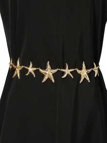 海星腰链，性感沙滩身体项链，适合女性休闲或度假佩戴