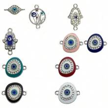 10pcs Alloy Charm Evil Eye Diy Pendant Jewelry Accessories Multi Colors Evil Eye Necklace Pendant