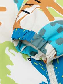 mini bala 男童女童连帽夹克 2025 冬季柔软仿皮休闲外套