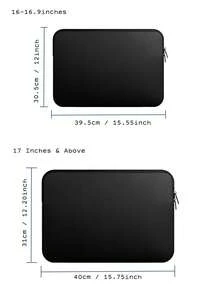 1pc 11.6/12.5/13.3/14/15.4/15.6/16/17 Inch Solid Color Casual Laptop Sleeve Bag, Compatible With Huawei/Apple//HP//Hasee