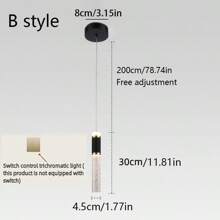 Lampada a sospensione LED moderna dimmerabile e regolabile, a 3 colori, con forma di bolla unica, adatta per isola di cucina, camera da letto, sala da pranzo, soggiorno, hotel, caffetteria, bar e decorazione commerciale (controllo con interruttore a parete, cambio colore con singolo tocco)