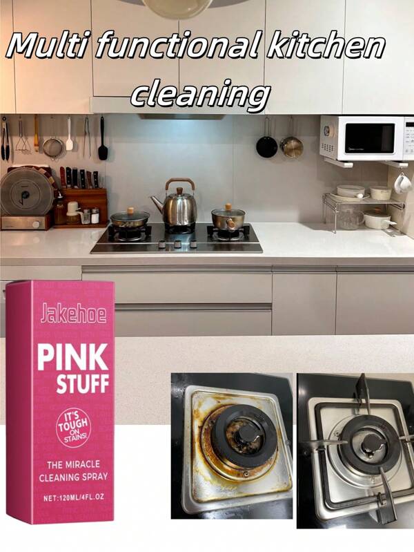 Kitchen Cleaning Set, Powerful Degreasing Cleaner Home Deep Cleaning Multifunctional Tile Range Hood Kitchen Appliances Heavy Oil Oil Deep Clean Kitchen, Bathroom, Home Gentle Cleaning Kitchen Oil Stain Home Kitchen Cooktop Oil Cleaner(New And Old Models Will Be Sent Randomly)