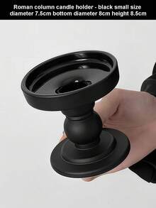 复古黑色罗马柱陶瓷烛台，奢华家居装饰香炉底座，优雅 - 彩色 - 查看 7