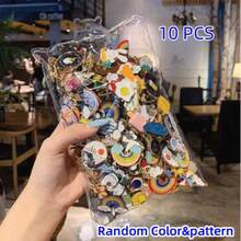 10/20 件可爱金属胸针作为合金徽章配件：非常适合装饰和固定您的包包[随机形状]