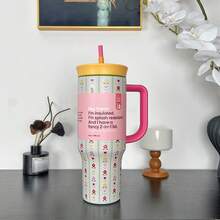OWALAFreeSip 40oz Straw Insulated Water Bottle Double-Layer Stainless Steel Vacuum Thermal Mug For Sport And Travel