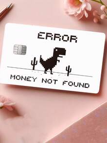1pc Pixel Dinosaur Bank Card Sticker, Personalized PVC Anti Fingerprint Ultra-Thin Durable Scratch Resistant Privacy Card Sticker, Suitable For DIY Fashion Decoration To Protect Bank Cards, Transportation Cards, Campus Cards, Study Supplies, And Back To School Supplies - Multicolor - View 4