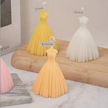 1pc Wedding Dress Scented Candle Set, Creative Home Decor, Photography Prop, Wedding Favors & Gift - Multicolor - View 6
