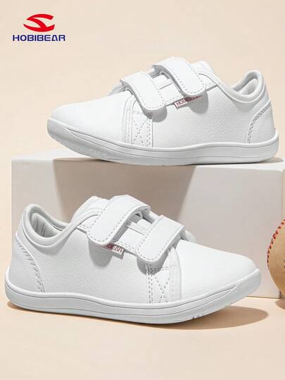 HOBIBEAR 儿童宽底软底运动鞋，适合男孩和女孩的舒适户外步行鞋，适合所有季节的简约设计，灵活的幼儿鞋